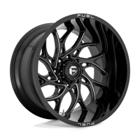 Fuel D741 Runner 20X10 6x135 ET-18, Noir Brillant, Branches Usinées