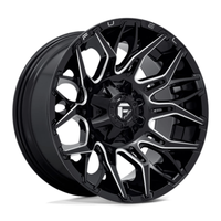 Fuel D769 Twitch 20X10 6x135/139.7 ET-18, Noir Brillant, Branches Usinées
