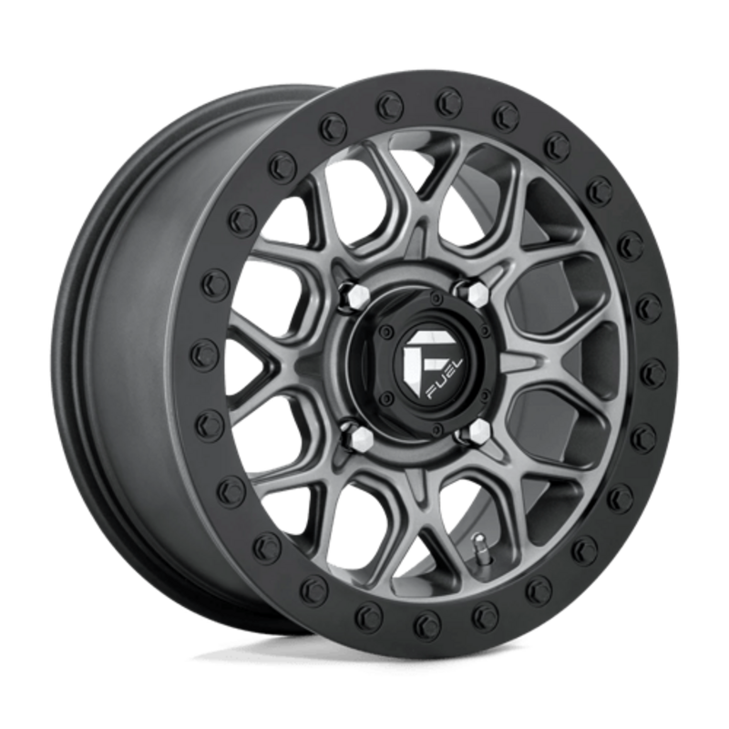 Fuel D919 Tech Beadlock 15x7" 4x156 ET38, Gunmetal Mat, Cerclage Noir