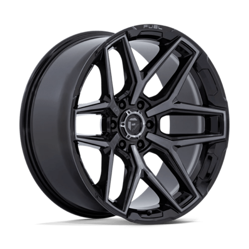 Fuel Flux 22X10 6x139.7 ET-18, Face Brossée Noire, Teinte Grise