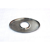 Piastre ovali in acciaio inox 170x240 mm - Foro centrato