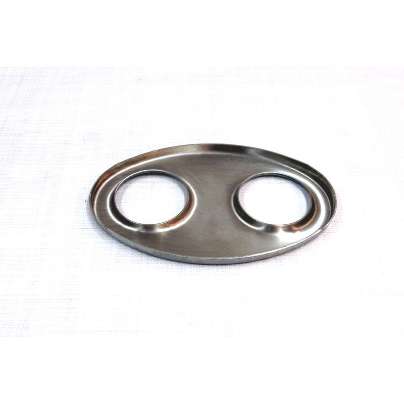 Plaques Ovales en Inox 100x165 mm - Orifice Double