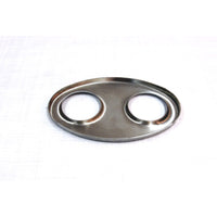 Piastre ovali in acciaio inox 115x185 mm - Foro doppio