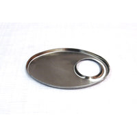 Piastre ovali in acciaio inox 115x185 mm - Foro eccentrico