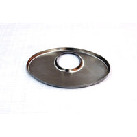 Piastre ovali in acciaio inox 115x185 mm - Foro decentrato