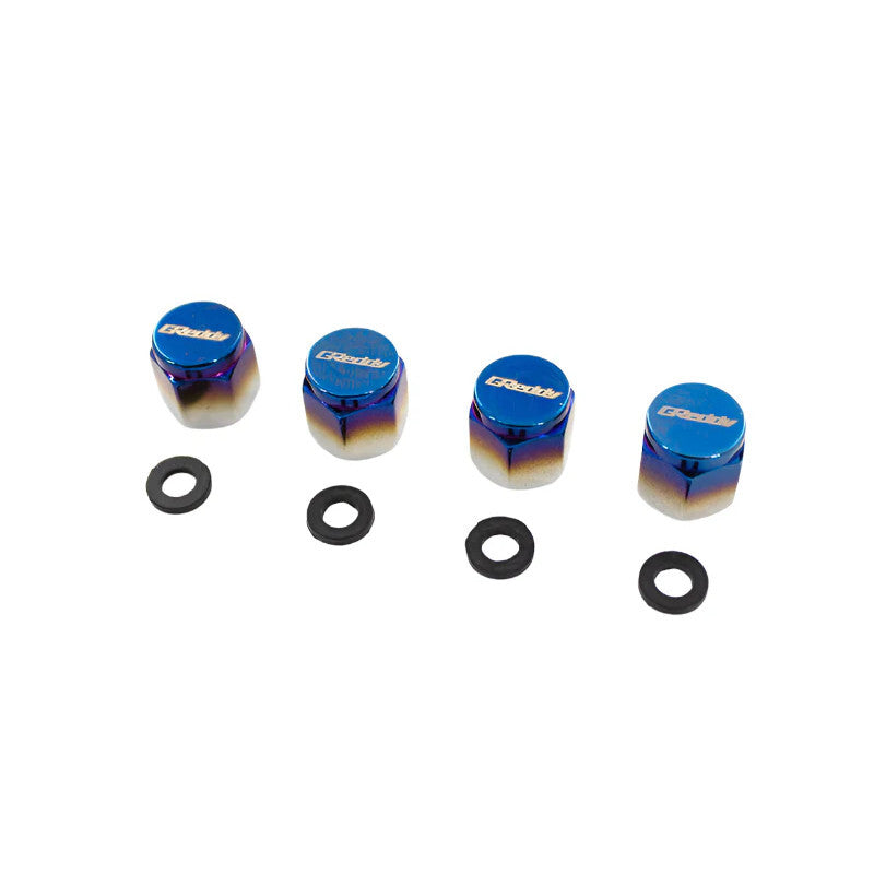 GReddy-ventilhattar i aluminium - titan (4-pack)