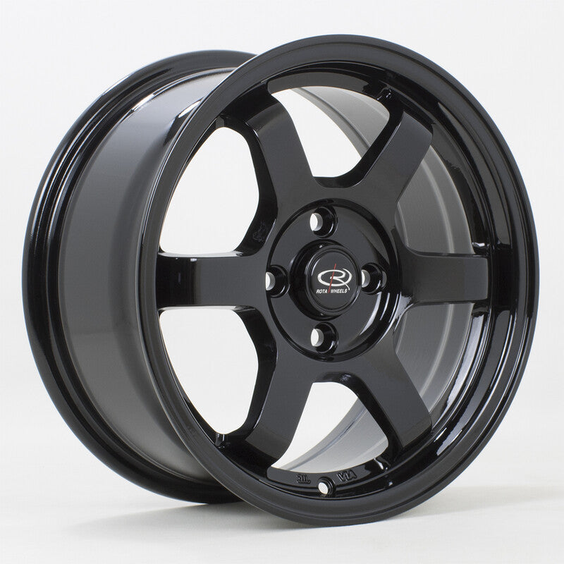 Rota Grid 15x7" 4x100 ET40, Noir Brillant