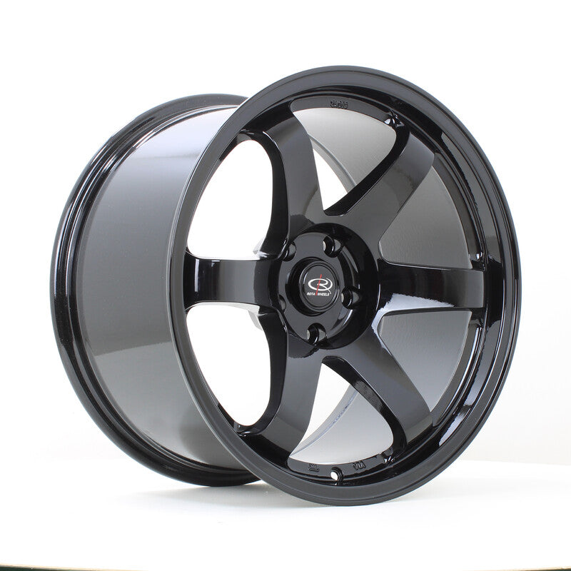 Rota Grid 18x10" 5x114.3 ET15, Noir Brillant