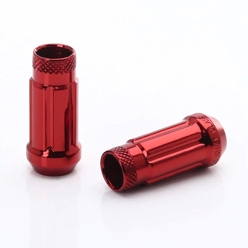 Ecrous JN4 Rouges en Acier Forgé M12x1.25 (Débouchants, Pack de 20) - Rasl'Bitume