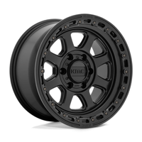KMC KM548 Chase 17X9 8x165.1 ET-12, Noir Satiné, Rebord Brillant