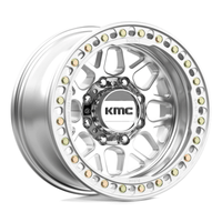 KMC KM235 Grenade Crawl Beadlock 17X9 8x165.1 ET-38, Gris Argenté Poli
