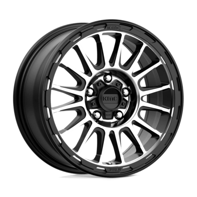 KMC KM542 Impact 16X7 5x110 ET30, Noir Satiné, Branches Polies