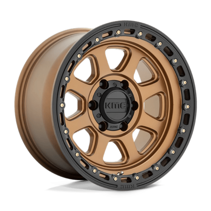 KMC KM548 Chase 20X9 5x127 ET18, Bronze Mat, Rebord Noir