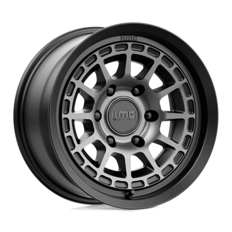 KMC KM719 Canyon 16X8 6x139.7 ET0, Noir Satiné, Teinte Grise