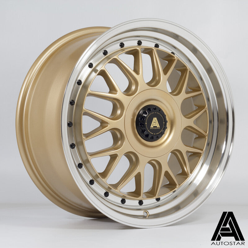 Autostar Monza 18x8.5" 5x112/120 ET45, Dorée, Rebord Poli