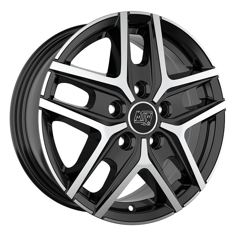 MSW 40 Van 16x6.5" 5x118 ET65, Noir Brillant, Branches Polies
