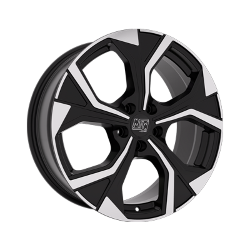MSW 43 20x8.5" 5x112 ET45, Noir Brillant, Branches Polies