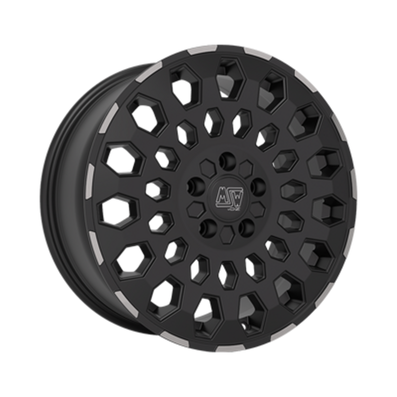 MSW 99 Van 16x6.5" 5x120 ET60, Noir Mat Bord Poli