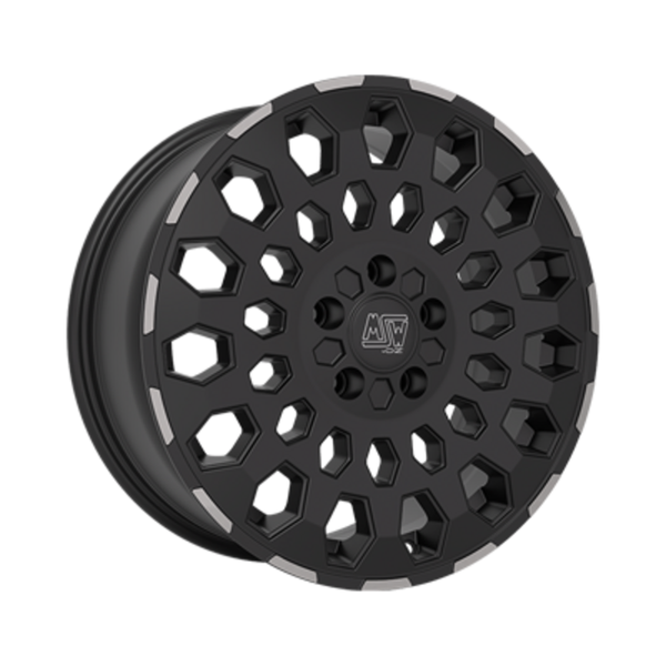 MSW 99 Van 18x7,5" 5x130 ET57, Noir Mat Bord Poli
