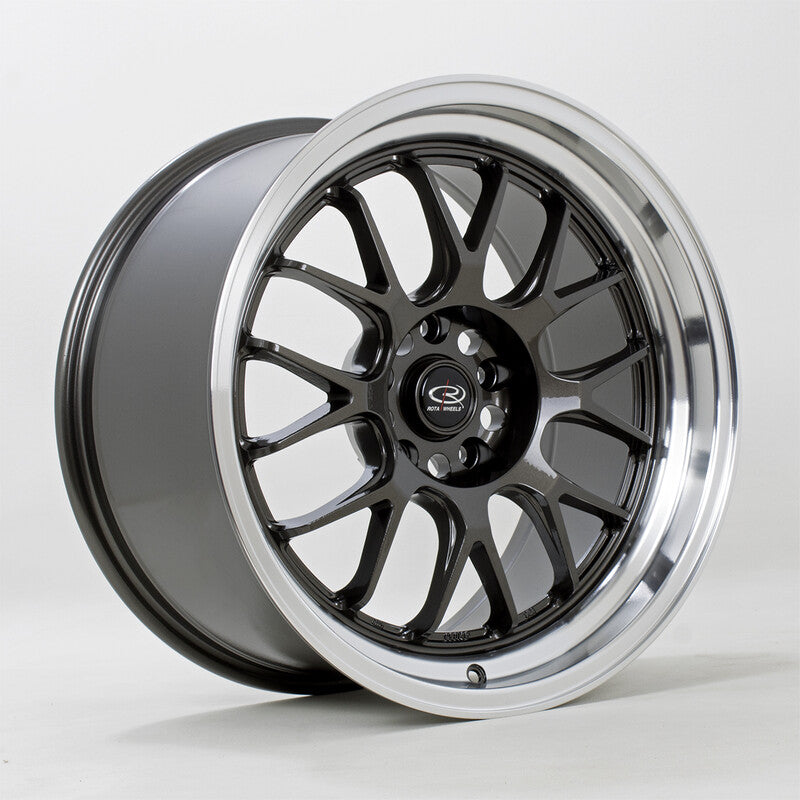 Rota MXR 18x9.5" 5x114.3 ET38, Gunmetal, Rebord Poli