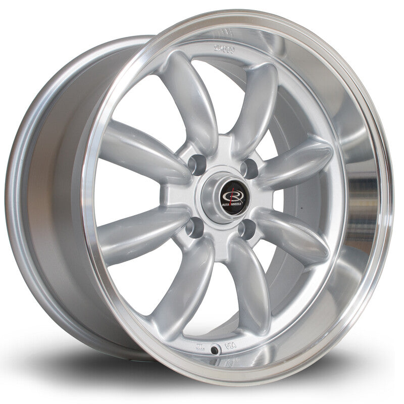 Rota RB-R 17x8.5" 4x114.3 ET4, Gris Argenté / Poli