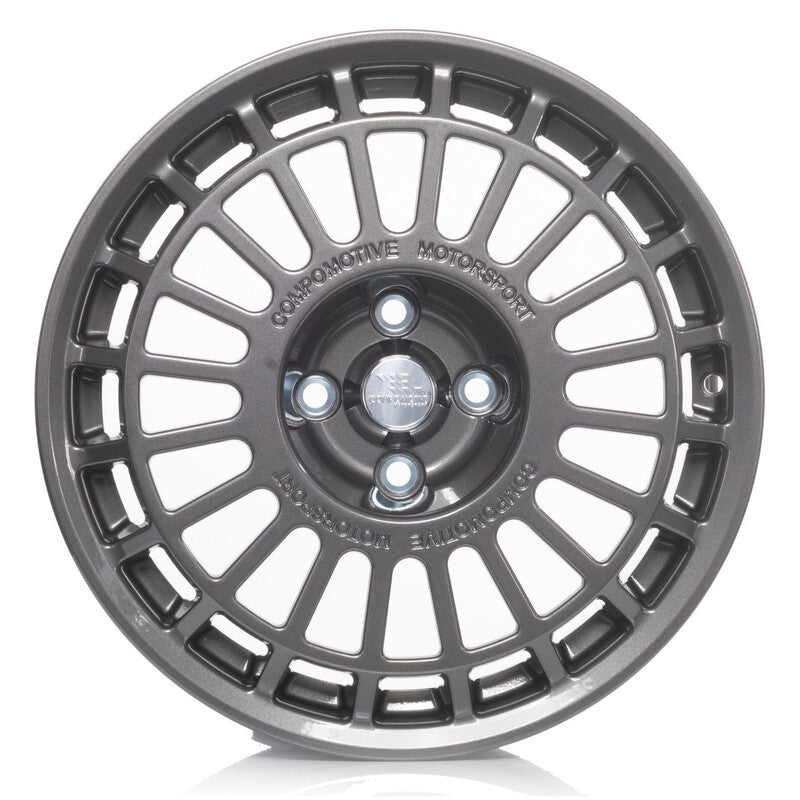 Jante Compomotive TH2 1671 16x7" 4x98 ET25, Gris Métallisé (Lancia Integrale 4 Trous - 58.1 mm)