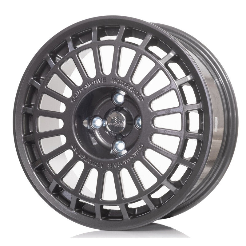 Jante Compomotive TH2 1671 16x7" 4x100 ET25, Gris Métallisé (VW/BMW E30 - 73 mm)