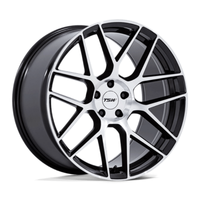 TSW TW002 Lasarthe 20X10.5 5x112 ET30, Noir Brillant, Branches Polies