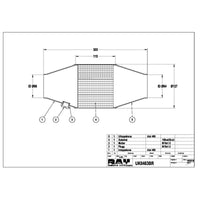 Catalyseur 100 Cellules Ø63.5-127 mm (2.5