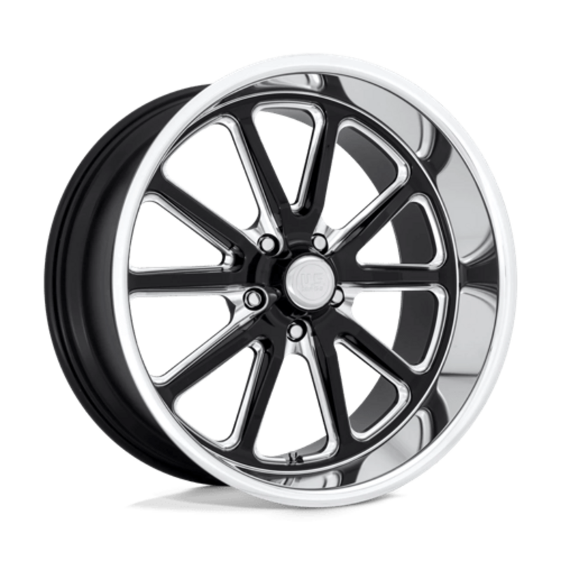 US Mag U117 Rambler 18X8 5x120.65 ET1, Noir Brillant, Branches Usinées
