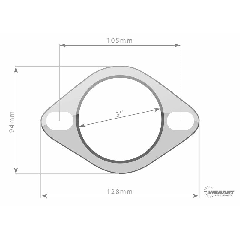 Joint d'Echappement Vibrant Performance 76 mm - 3" (2 Trous)