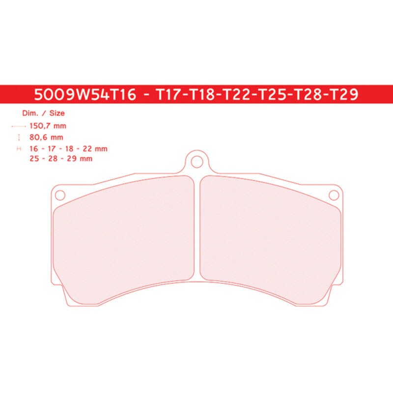Plaquettes CL Brakes (Carbone Lorraine) pour Kits Gros Freins D2 Racing