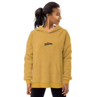 Rasl'bitume stories geborduurd suède fleece sweatshirt